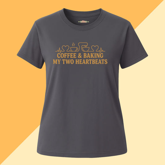 Coffee & Baking My Two Heartbeats Tee
