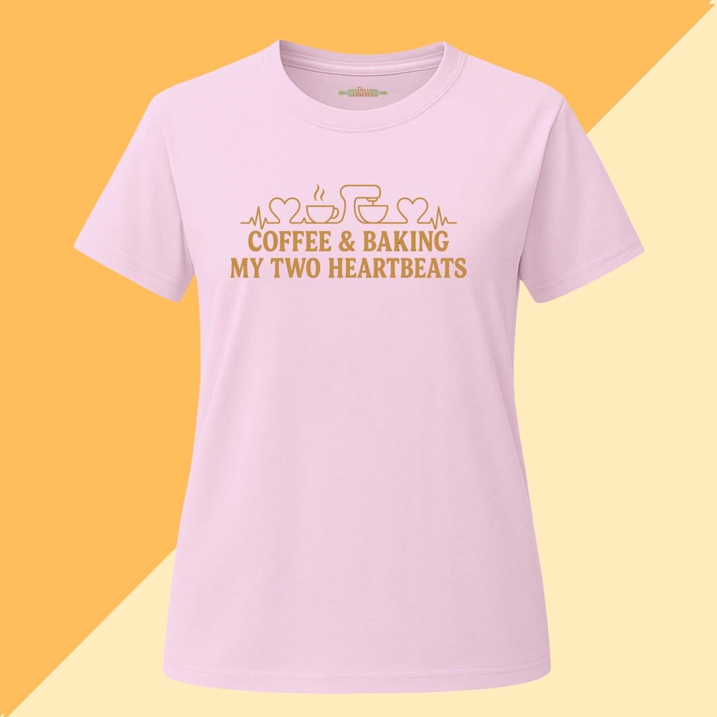 Coffee & Baking My Two Heartbeats Tee